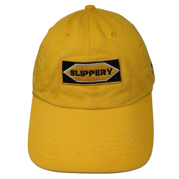 Slippery Slideback Hat Yellow One Size Adjustable Embroidered 6 Panel Cotton YRN - Picture 1 of 8